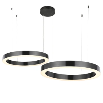 Lampa wisząca CIRCLE 40+60 LED tytanowa 1 podsufitce - ST-8848-40+60 black - Step Into Design